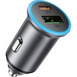 Автозарядка 2xUSB 65W (USB-C + USB-A) B15 Acefast (6974316284963)