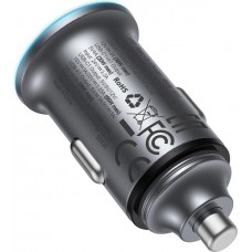 Автозарядка 2xUSB 65W (USB-C + USB-A) B15 Acefast (6974316284963)
