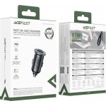 Автозарядка 2xUSB 65W (USB-C + USB-A) B15 Acefast (6974316284963)