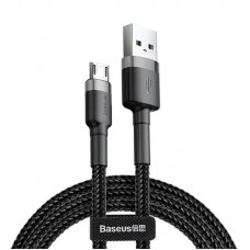 Кабель USB-MicroUSB Baseus Cafule 2.4A 1m (CAMKLF-BG1) Black