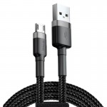 Кабель USB-MicroUSB Baseus Cafule 1.5A 2m (CAMKLF-CG1) Black/Grey