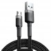 Кабель USB-MicroUSB Baseus Cafule 1.5A 2m (CAMKLF-CG1) Black/Grey