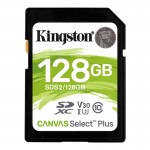 Карта памяти SDXC 128GB UHS-I U3 Class 10 Kingston Canvas Select Plus R100/W85MB/s (SDS2/128GB)