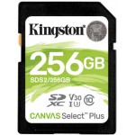 Карта памяти SDXC 256GB UHS-I U3 Class 10 Kingston Canvas Select Plus R100/W85MB/s (SDS2/256GB)