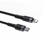 Кабель Type-C-Lightning Baseus Cafule PD 3A 1m 18W (CATKLF-G1) Black
