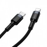 Кабель Type-C-Lightning Baseus Cafule PD 3A 1m 18W (CATKLF-G1) Black