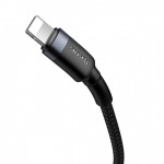 Кабель Type-C-Lightning Baseus Cafule PD 3A 1m 18W (CATKLF-G1) Black
