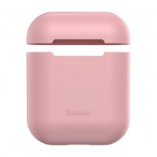 Чехол Baseus TPU для кейса наушников Apple AirPods 1/2 Pink