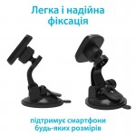 Автодержатель Grand-X Magnetic (крепление на панель или стекло) MT-04 Black
