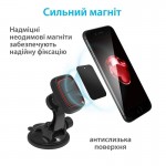 Автодержатель Grand-X Magnetic (крепление на панель или стекло) MT-04 Black