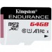 Карта памяти MicroSDXC  64GB UHS-I Class 10 Kingston High Endurance (SDCE/64GB)