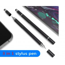 Стилус ручка SK 3 в 1 Capacitive Drawing Point Ball TPU Black