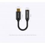 Адаптер Type-C-3.5мм Vention OMTP gold-plated 0.1m Black (CFIBA)