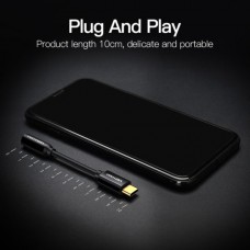 Адаптер Type-C-3.5мм Vention OMTP gold-plated 0.1m Black (CFIBA)