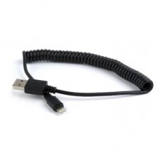 Кабель USB-Lightning Cablexpert 1.5m пружина Black (CC-LMAM-1.5M)
