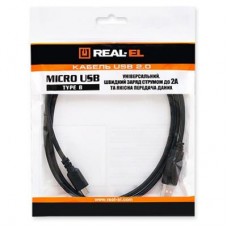 Кабель USB-MicroUSB REAL-EL Premium 1m Black (EL123500031)