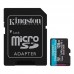 Карта памяти MicroSDXC  128GB UHS-I U3 Class 10 Kingston Canvas Go! Plus R170/W90MB/s + Adapter SD