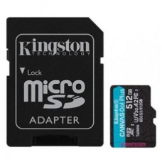 Карта памяти MicroSDXC  512GB UHS-I U3 Class 10 Kingston Canvas Go! Plus R170/W90MB/s+ Adapter SD
