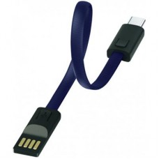 Кабель ColorWay USB-Type-C 2.4А 0.22m Blue (CW-CBUC023-BL)