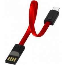 Кабель ColorWay USB-Type-C 2.4А 0.22m Red (CW-CBUC023-RD)