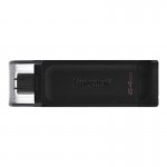 Флешка USB 3.2 64GB Type-C Kingston DataTraveler 70 Black (DT70/64GB)