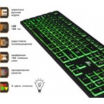 Клавиатура Frime Moonfox 3Color Black USB RUS/UKR (FLK18210)