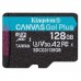 Карта памяти MicroSDXC 128GB UHS-I U3 Kingston Canvas Plus R170 W90MBs (SDCG3/128GBSP)