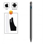 Стилус универсальный Goojodoq 2 в 1 Active 1 Gen Plus Android iPhone (iPad до 2017) 1.6mm Black