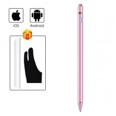 Стилус универсальный Goojodoq 2 в 1 Active 1 Gen Plus Android iPhone (iPad до 2017) 1.6mm Pink