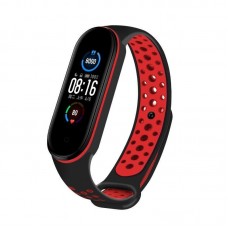 Ремешок TPU BeCover Nike Style для Xiaomi Mi Band 7 6 5 Black/Red (705153)