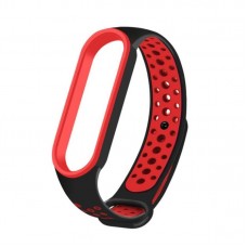 Ремешок TPU BeCover Nike Style для Xiaomi Mi Band 7 6 5 Black/Red (705153)