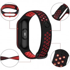 Ремешок TPU BeCover Nike Style для Xiaomi Mi Band 7 6 5 Black/Red (705153)