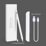 Стилус для планшета Apple iPad 2018-2021 Goojodoq 10 Gen Magnetic Type-C 1mm White