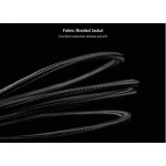 Кабель Audio 3.5мм-3.5мм Vention 2xM/F Fabric Braided 0.3m Black (BBUBY)