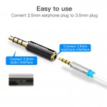Адаптер Audio 2.5мм-3.5мм Vention M/F gold-plated Black (BFBB0)