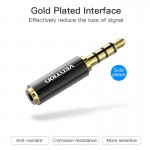 Адаптер Audio 2.5мм-3.5мм Vention M/F gold-plated Black (BFBB0)