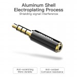 Адаптер Audio 2.5мм-3.5мм Vention M/F gold-plated Black (BFBB0)