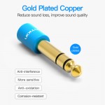 Адаптер Audio 6.35мм-3.5мм Vention F/M gold-plated copper Blue (VAB-S01-L)