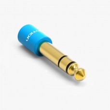 Адаптер Audio 6.35мм-3.5мм Vention F/M gold-plated copper Blue (VAB-S01-L)