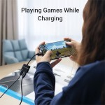 Адаптер 2 ni 1 Type-C-3.5мм Vention M/2xF PD 18W QC 3.0 3A nickel-plated 0.15m Black (CFMBA)