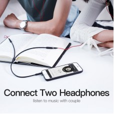 Кабель Audio 3.5мм-3.5мм Vention F/2xM TPE Jaket headset+earphone 0.3m Black (BBSBY)