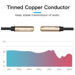 Удлинитель Audio Aux 3.5мм-3.5мм Vention TPE F/F gold-plated 0.3m Black (BFABY)