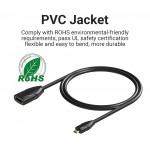 Удлинитель HDMI-microHDMI v.1.2 Vention M/F PVC 1080P 60Hz gold-plated 1m Black (ABBBF)