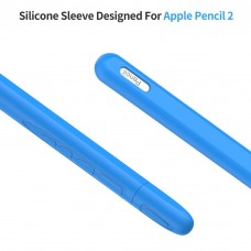 Чехол TPU Goojodoq Button Magnetic для стилуса Apple Pencil 2 Blue