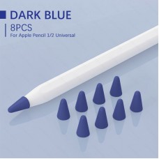 Чехол TPU Goojodoq для наконечника стилуса Apple Pencil (1-2 поколение) (8шт) Dark Blue