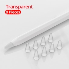 Чехол TPU Goojodoq для наконечника стилуса Apple Pencil (1-2 поколение) (8шт) Transparent