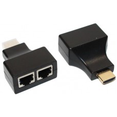 Адаптер Voltronic HDMI-RJ45 до 30m Black (YT-SCPE HDMI/2P-30m720P/08516)