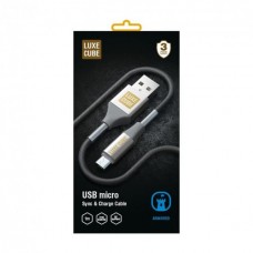 Кабель Luxe Cube Armored USB-MicroUSB 1m Grey (8886668686105)