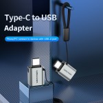 Адаптер Type-C-USB 3.1 Vention nickel-plated 5Gbps 3A Gray (CDQH0)