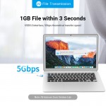 Адаптер Type-C-USB 3.1 Vention nickel-plated 5Gbps 3A Gray (CDQH0)
